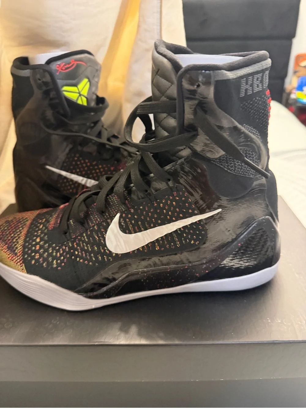 Nike Black and Silver Kobe Basketball Shoe Box